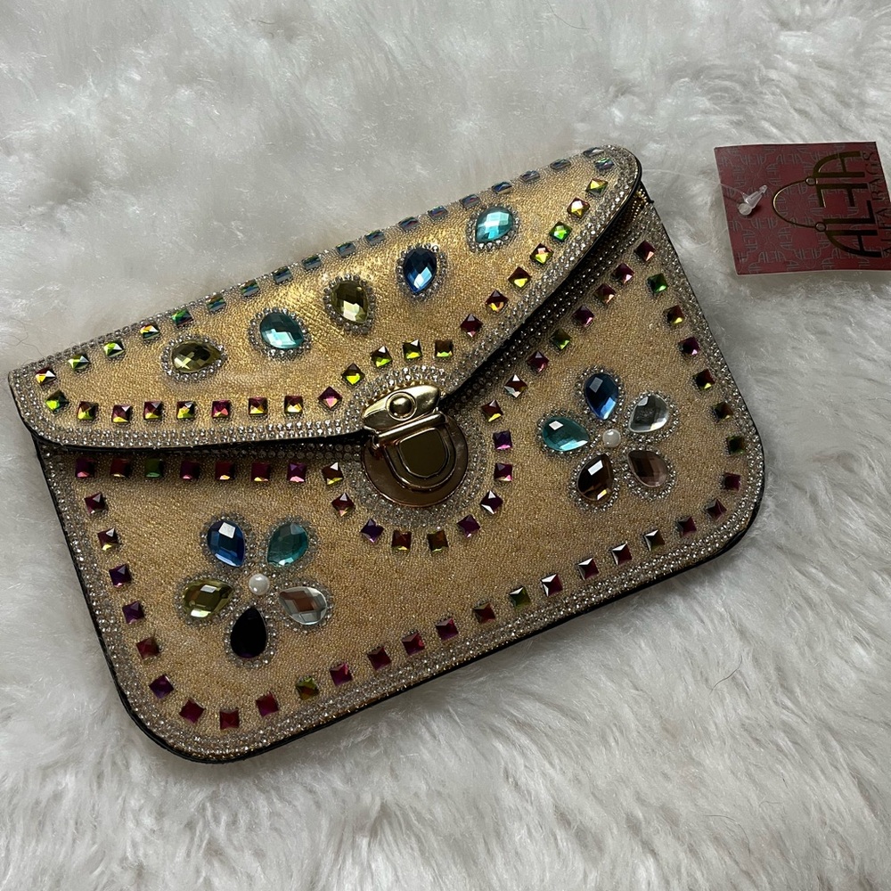 Embellished Gold Clutch